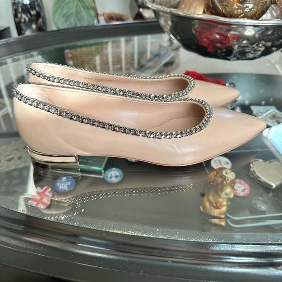 Casadei Women's Tan Chain-Trimmed  Flats - 39.5 Italy - Picture 3 of 8